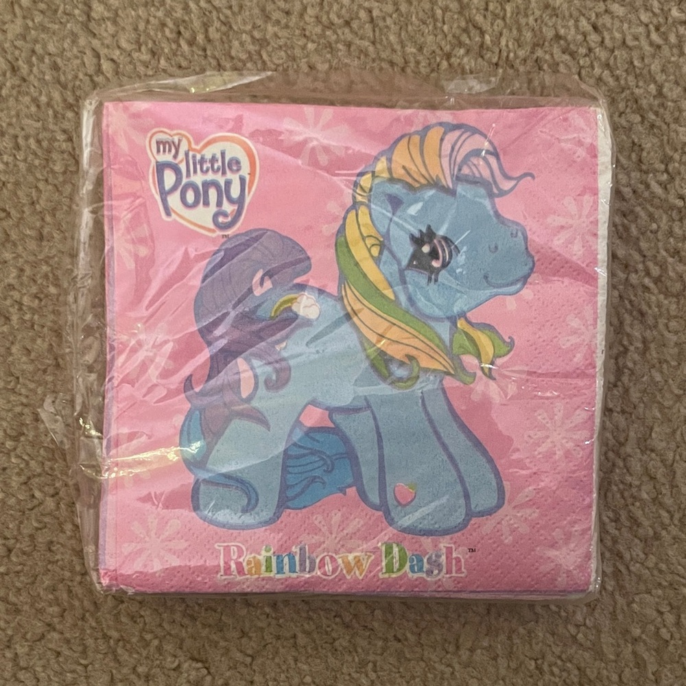 Vintage Design Ware My Little Pony Rainbow Dash Dessert Party Napkins